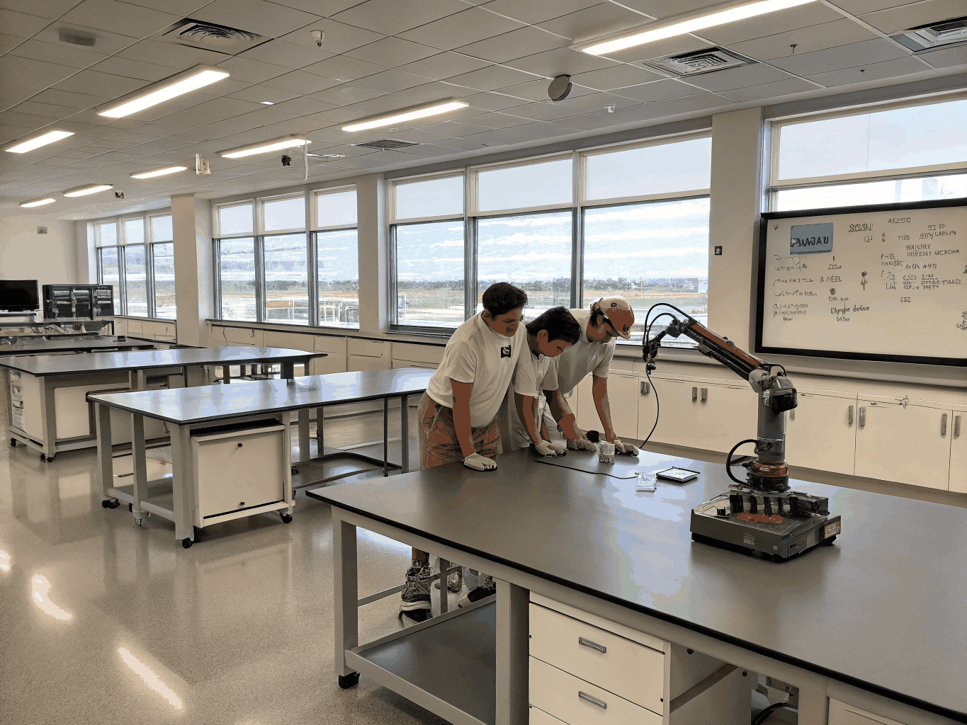 Học sinh thực hành tại phòng Lab Robotics ROBOTO
