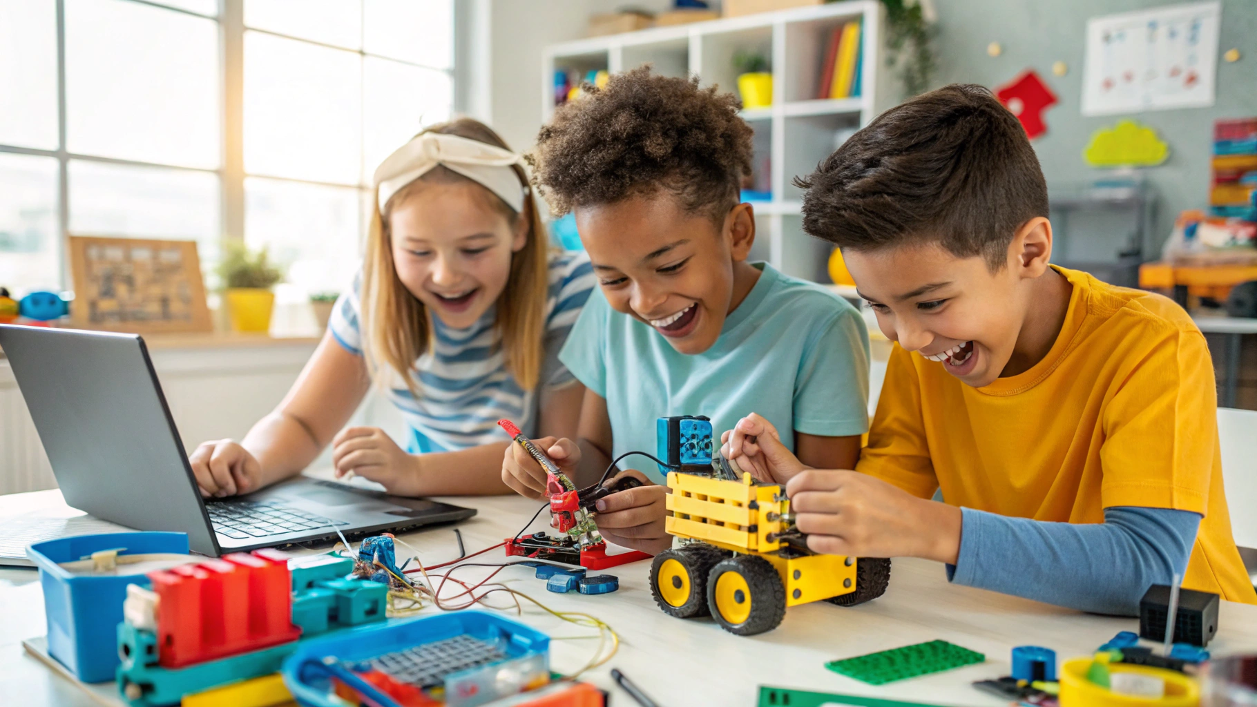 ROBOTO academy students hands-on assembling advanced robotics hardware