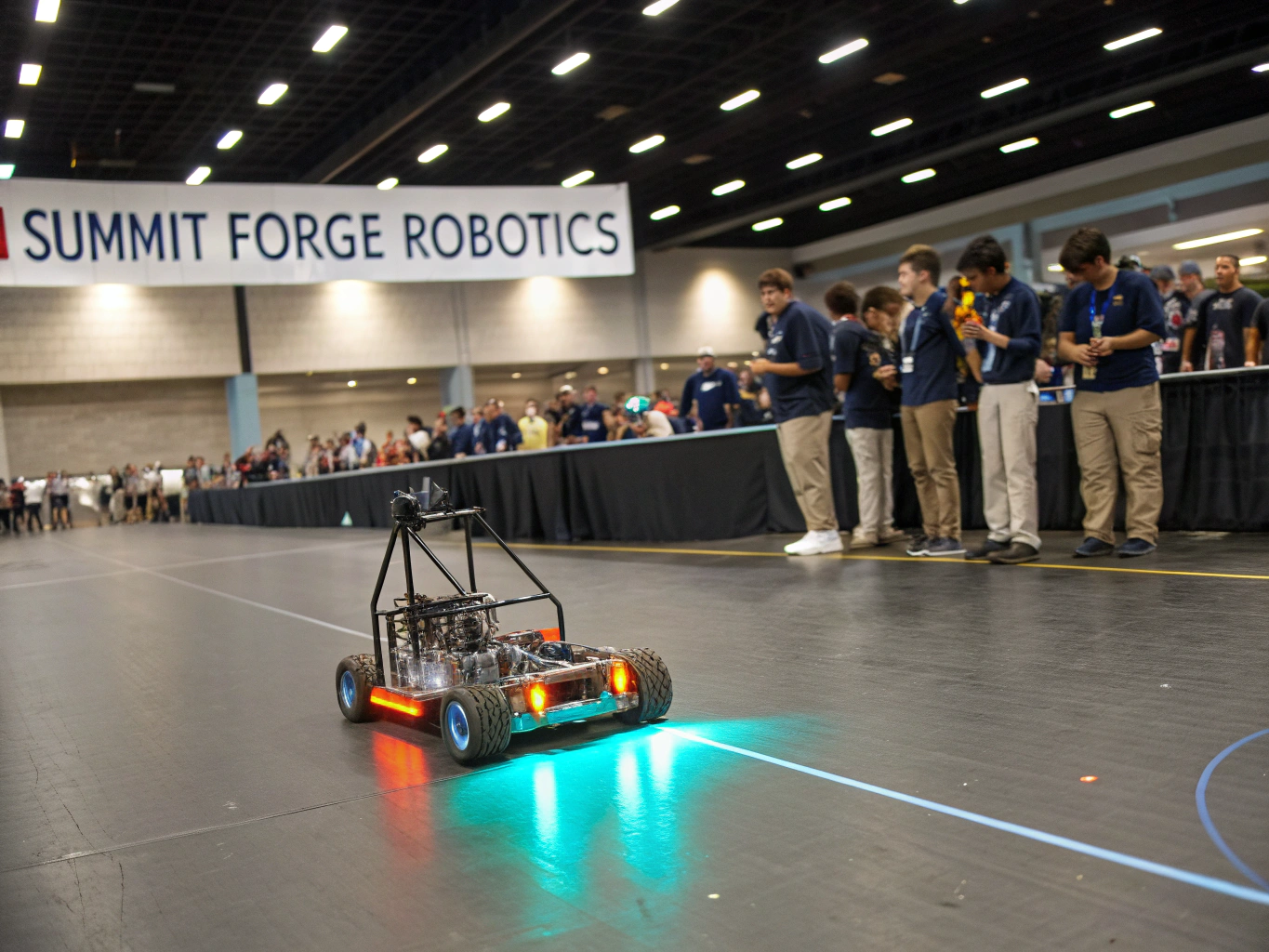 Precision autonomous robot executing missions on World Robot Olympiad challenge track